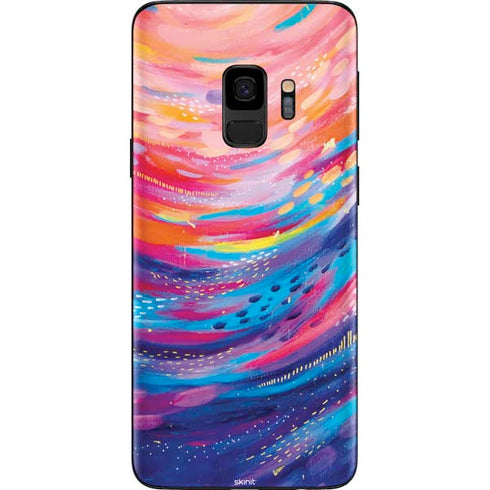 Etta Vee Rainbow Wave Brush Stroke Galaxy S9 Skin